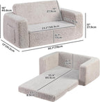 Toddler Chair Sherpa Folding Kids Sofa Bed Extra