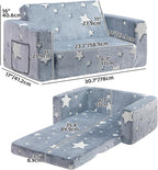 Toddler Chair Sherpa Folding Kids Sofa Bed Extra