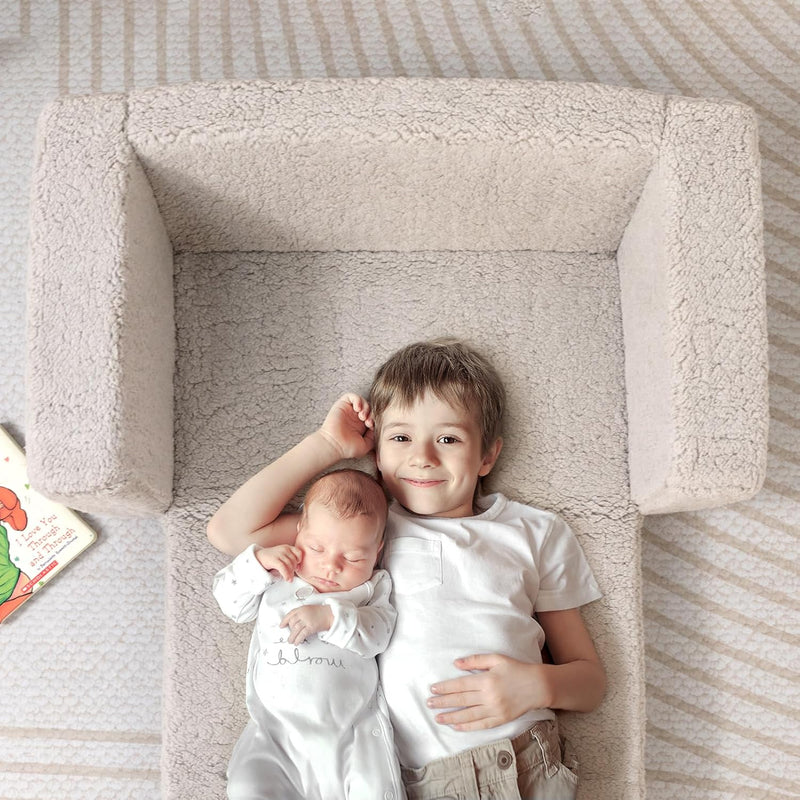 Toddler Chair Sherpa Folding Kids Sofa Bed Extra