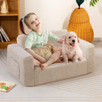 Toddler Chair Sherpa Folding Kids Sofa Bed Extra