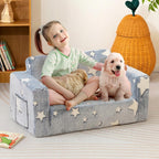 Toddler Chair Sherpa Folding Kids Sofa Bed Extra