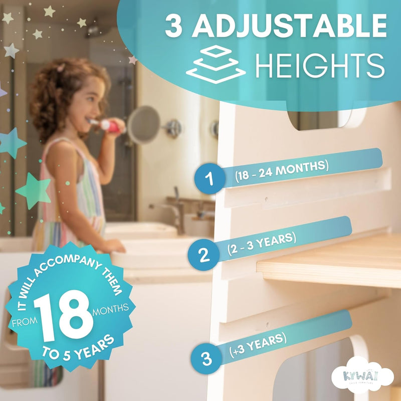 Toddler Kitchen Stool Tower Kids Step Montessori Design