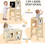 Toddler Kitchen Tower Foldable Montessori Learning Standing