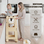 Toddler Kitchen Tower Foldable Montessori Learning Standing
