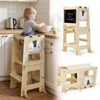 Toddler Kitchen Tower Foldable Montessori Learning Standing