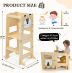Toddler Kitchen Tower Foldable Montessori Learning Standing