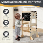 Toddler Kitchen Tower Foldable Montessori Learning Standing