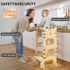 Toddler Kitchen Tower Foldable Montessori Learning Standing