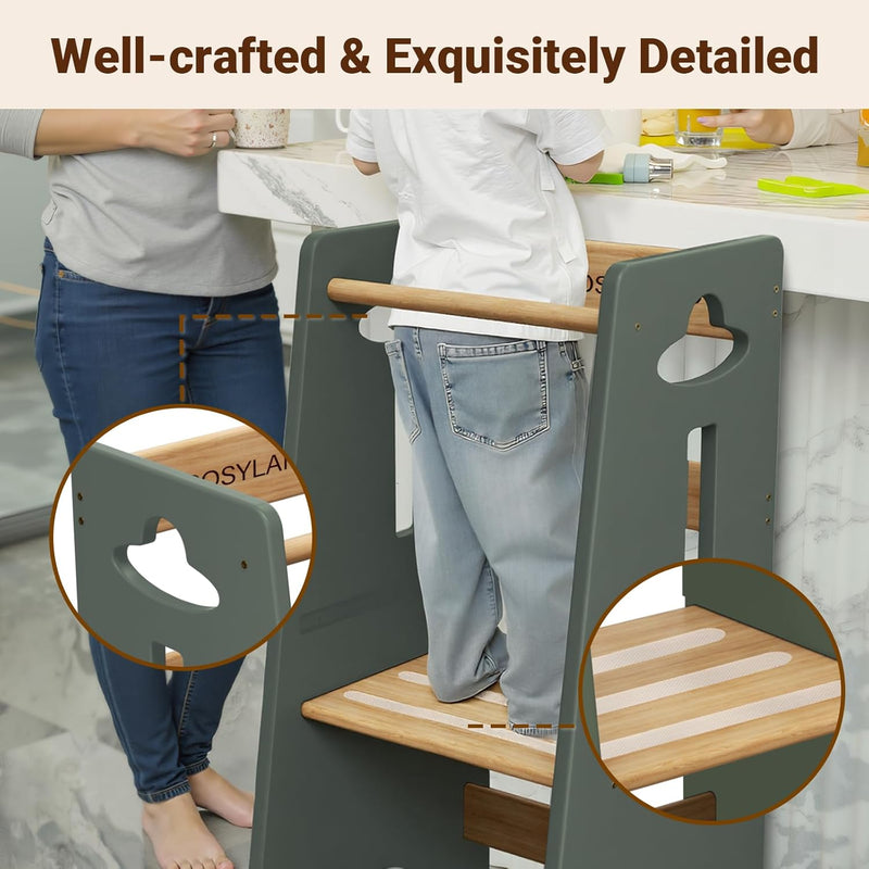 Toddler Step Stool Height Adjustable Kitchen Standing Tower