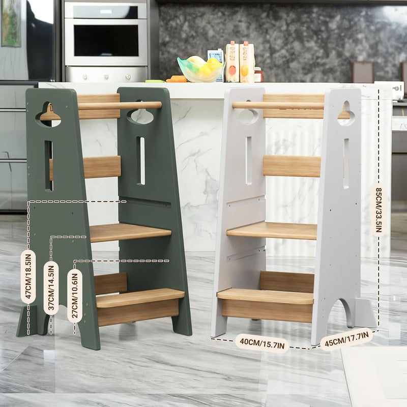 Toddler Step Stool Height Adjustable Kitchen Standing Tower