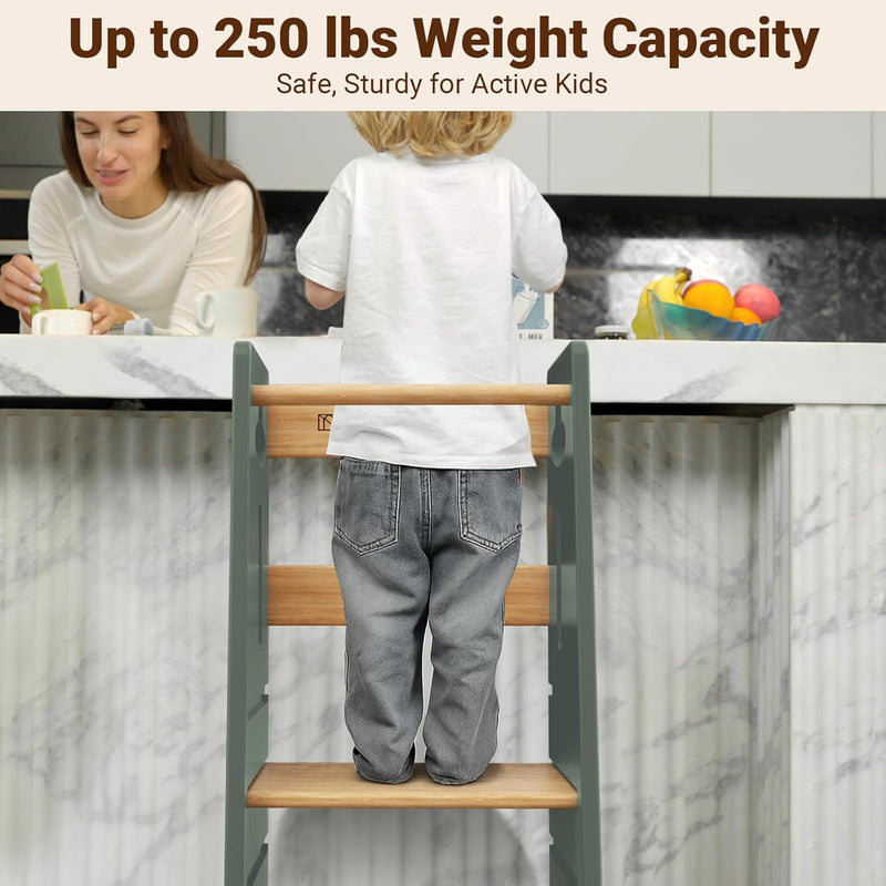 Toddler Step Stool Height Adjustable Kitchen Standing Tower