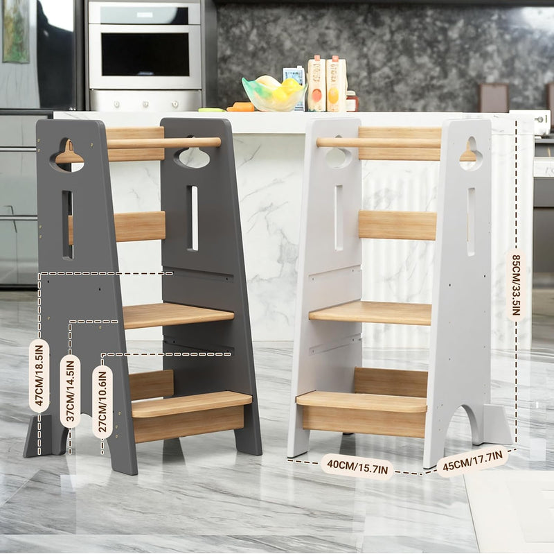 Toddler Step Stool Height Adjustable Kitchen Standing Tower