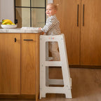 Toddler Tower 3-Level Adjustable Wooden Step Stool