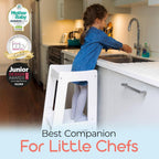 Toddler Tower 3-Level Adjustable Wooden Step Stool