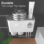 Toothbrush Holder for Bathroom 4 Cups Wall Mounted