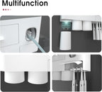 Toothbrush Holder for Bathroom 4 Cups Wall Mounted