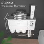 Toothbrush Holder for Bathroom 4 Cups Wall Mounted