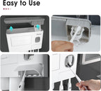 Toothbrush Holder for Bathroom 4 Cups Wall Mounted