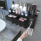 Toothbrush Holder for Bathroom 4 Cups Wall Mounted