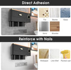 Toothbrush Holder for Bathroom 4 Cups Wall Mounted