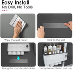 Toothbrush Holder for Bathroom 4 Cups Wall Mounted