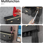 Toothbrush Holder for Bathroom 4 Cups Wall Mounted