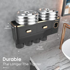 Toothbrush Holder for Bathroom 4 Cups Wall Mounted