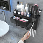 Toothbrush Holder for Bathroom 4 Cups Wall Mounted