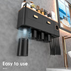 Toothbrush Holder for Bathroom 4 Cups Wall Mounted