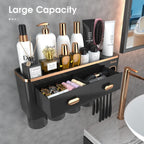 Toothbrush Holder for Bathroom 4 Cups Wall Mounted