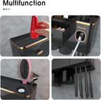 Toothbrush Holder for Bathroom 4 Cups Wall Mounted