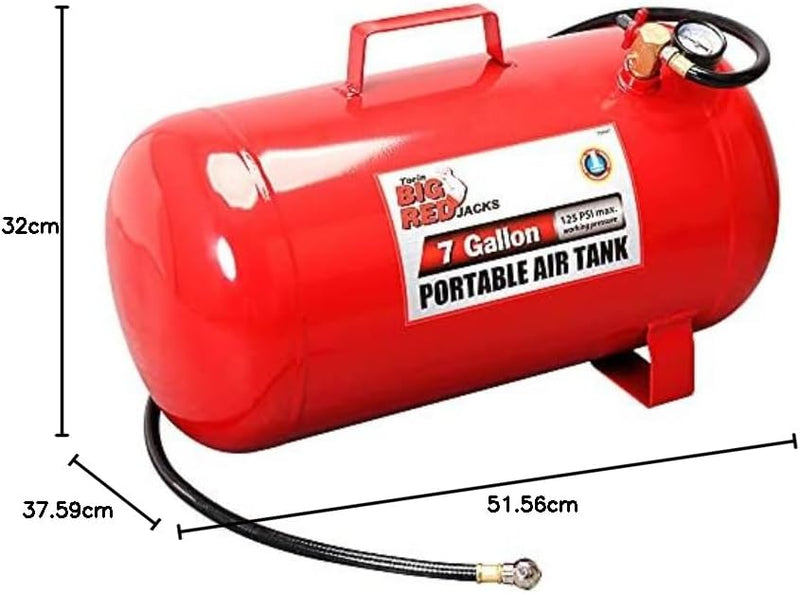 Torin Portable Horizontal Air Tank with 36" Hose
