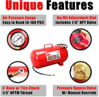 Torin Portable Horizontal Air Tank with 36" Hose