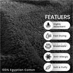 Towel Bale Set Water Absorbent Bathroom Towels Accessories (8 Piece)