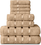 Towel Bale Set Water Absorbent Bathroom Towels Accessories (8 Piece)