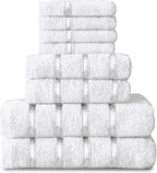 Towel Bale Set Water Absorbent Bathroom Towels Accessories (8 Piece)