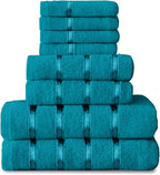 Towel Bale Set Water Absorbent Bathroom Towels Accessories (8 Piece)