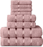 Towel Bale Set Water Absorbent Bathroom Towels Accessories (8 Piece)