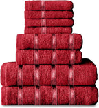 Towel Bale Set Water Absorbent Bathroom Towels Accessories (8 Piece)