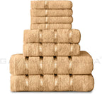 Towel Bale Set Water Absorbent Bathroom Towels Accessories (8 Piece)