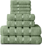 Towel Bale Set Water Absorbent Bathroom Towels Accessories (8 Piece)