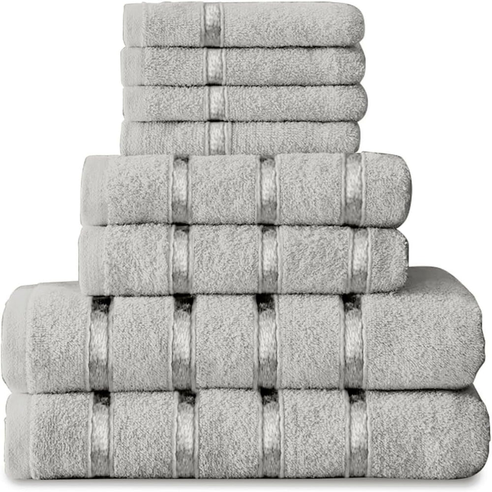 Towel Bale Set Water Absorbent Bathroom Towels Accessories (8 Piece)
