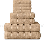 Towel Bale Set Water Absorbent Bathroom Towels Accessories (8 Piece)