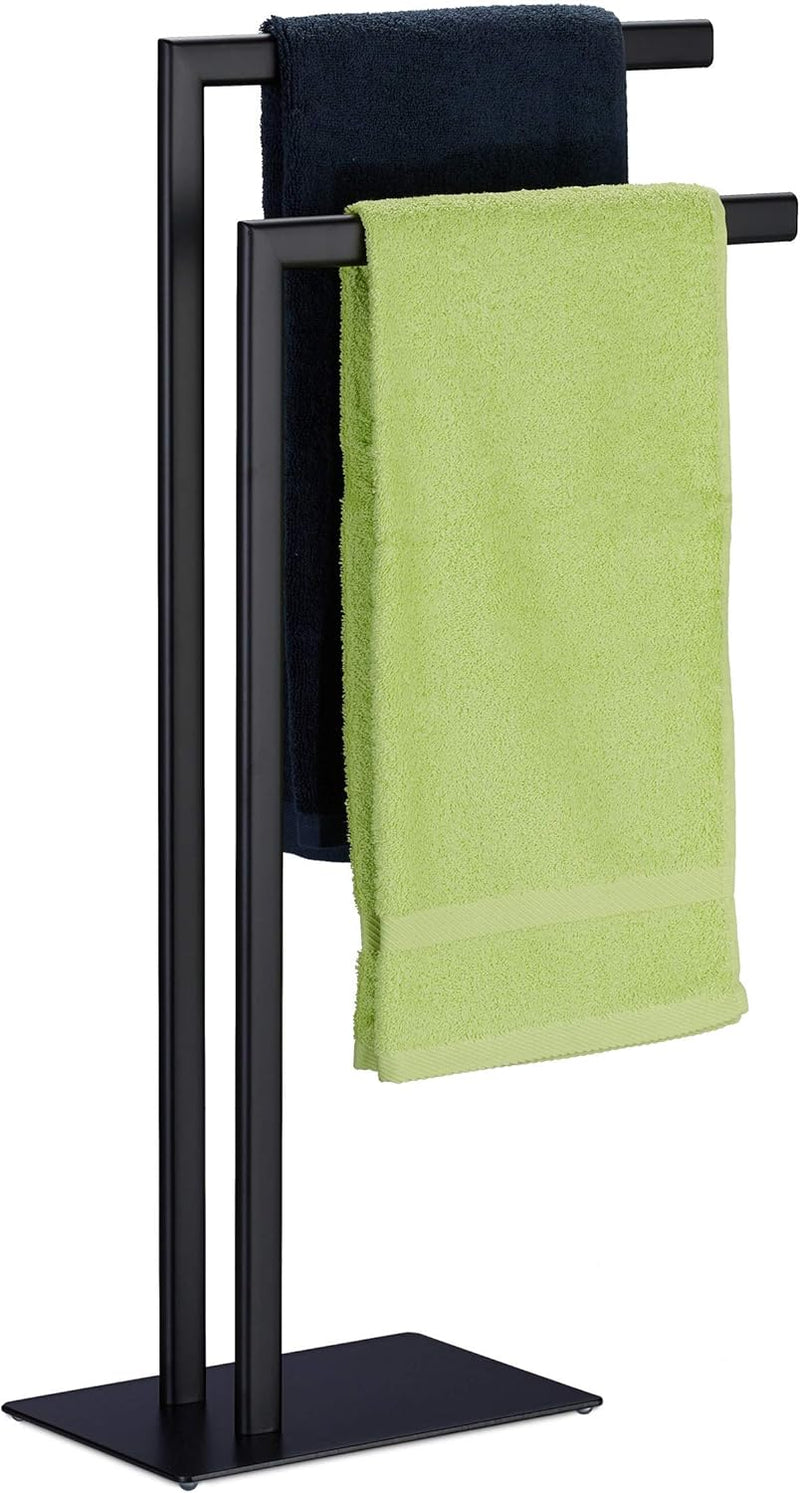 Towel Rack 2 Bars Free Standing for Bathroom