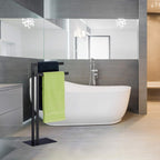 Towel Rack 2 Bars Free Standing for Bathroom