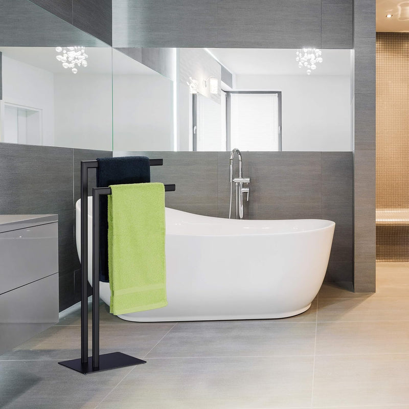 Towel Rack 2 Bars Free Standing for Bathroom