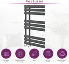 Towel Radiator 820 X 500 Heated Rail Vertical