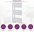 Towel Radiator 820 X 500 Heated Rail Vertical