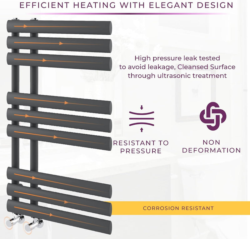 Towel Radiator 820 X 500 Heated Rail Vertical