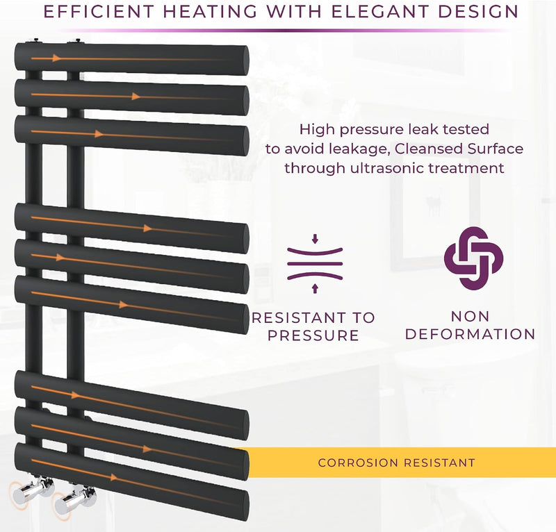 Towel Radiator 820 X 500 Heated Rail Vertical